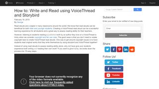 
                            13. How to: Write and Read using VoiceThread and Storybird – VoiceThread