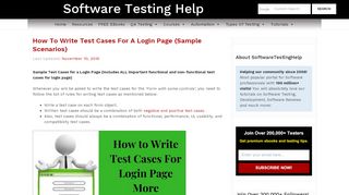 
                            2. How to Write Test Cases For a Login Page (Sample Scenarios)