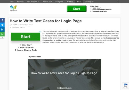 
                            4. How to Write Test Cases for Login Page - W3lessons Programming Blog