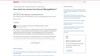 
                            10. How useful are courses from Harvard ManageMentor? - Quora