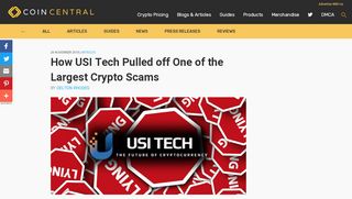 
                            9. How USI Tech Pulled off One of the Largest Crypto Scams - CoinCentral