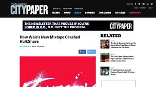 
                            9. How Wale's New Mixtape Crashed HulkShare - Washington City Paper