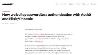 
                            7. How we built passwordless authentication with Auth0 and Elixir/Phoenix