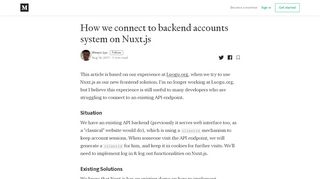 
                            9. How we connect to backend accounts system on Nuxt.js - Medium