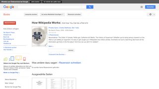 
                            13. How Wikipedia Works: And how You Can be a Part of it - Google Books-Ergebnisseite