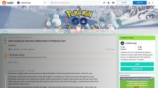
                            12. How would you become a Beta tester of Pokemon Go? : pokemongo - Reddit