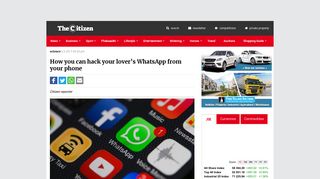 
                            11. How you can hack your lover's WhatsApp from your phone – The Citizen