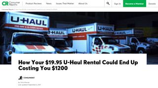 
                            12. How Your $19.95 U-Haul Rental Could End Up Costing You $1200