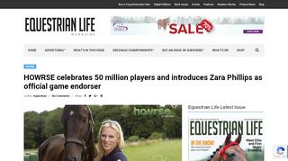 
                            7. HOWRSE celebrates 50 million players and introduces Zara Phillips ...