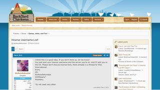 
                            13. Howrse Username List! | BackYard Chickens