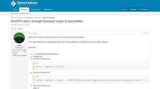 
                            8. HOWTO: Add a 'Change Password' button to SquirrelMail ...