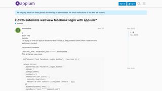 
                            2. Howto automate webview facebook login with appium? - Support ...
