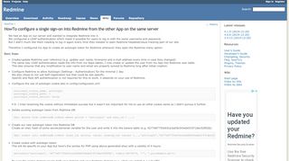 
                            3. HowTo configure a single sign-on into Redmine from an other App on ...