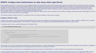 
                            10. HOWTO: Configure basic Authentication on Jetty using a Hash Login ...