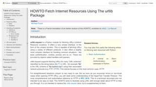 
                            3. HOWTO Fetch Internet Resources Using The urllib Package — Python ...