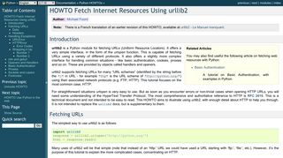 
                            6. HOWTO Fetch Internet Resources Using urllib2 — Python 2.7.16rc1 ...