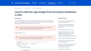 
                            3. HowTo: Hide the Login Gadget from the System Dashboard in JIRA ...