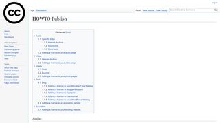 
                            9. HOWTO Publish - Creative Commons