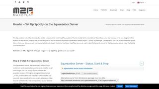 
                            13. Howto - Set Up Spotify on the Squeezebox Server | Max2Play