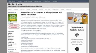 
                            10. Howto Setup Cisco Router Auxiliary,Console and Telnet Passwords ...