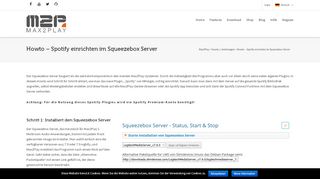 
                            9. Howto - Spotify einrichten im Squeezebox Server | Max2Play