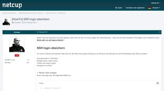 
                            6. [HowTo] SSH login absichern - vServer / Server / KVM-Server ...