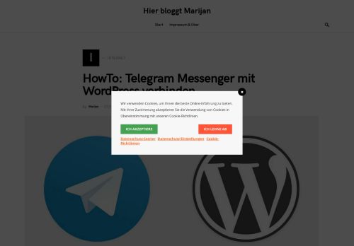 
                            9. HowTo: Telegram Messenger mit Wordpress verbinden - Hier bloggt ...