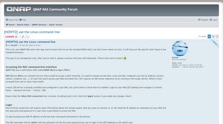 
                            3. [HOWTO] use the Linux command line - QNAP NAS Community Forum