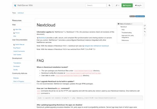 
                            13. howto:nextcloud [NethServer Wiki]