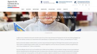 
                            4. HOY cierre de primera etapa de Evaluación Progresiva 2018 ...