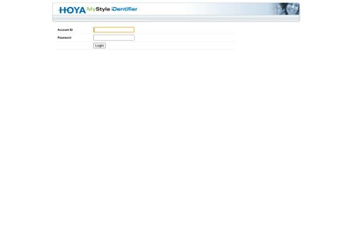 
                            4. HOYA MyStyle iDentifier - Login
