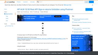 
                            11. HP ALM 12.50 Rest API Sign-in returns forbidden using Postman ...