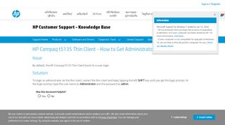 
                            11. HP Compaq t5135 Thin Client - How to Get Administrator Login ...