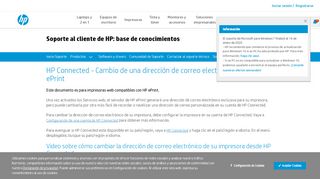 
                            6. HP Connected - Cambio de una dirección de correo electrónico de ...