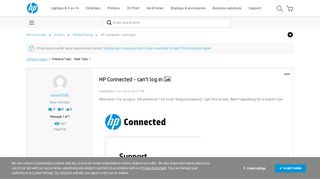 
                            5. HP Connected - can't log in - HP Support Community - 5829532