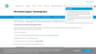 
                            9. HP Connected - Managing Allowed Senders for HP ePrint - HP Support