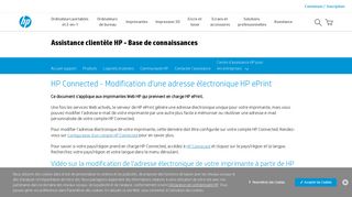 
                            9. HP Connected - Modification d'une adresse électronique HP ePrint ...