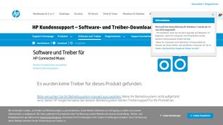 
                            3. HP Connected Music - Treiber-Downloads | HP® Kundensupport