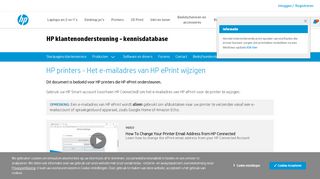 
                            8. HP Connected - Uw HP ePrint e-mailadres wijzigen - HP Support