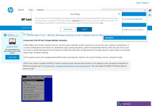 
                            2. HP Desktop PCs - BIOS Setup Utility Information and Menu Options ...