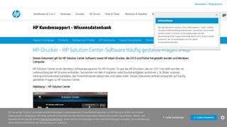 
                            3. HP-Drucker - HP Solution Center-Software Häufig gestellte Fragen ...