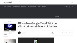 
                            9. HP enables Google Cloud Print on ePrint printers right out of the box