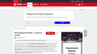 
                            5. HP Fingerprint Reader - Common Issues - Ccm.net