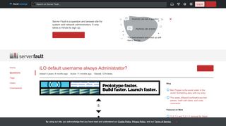 
                            7. hp - iLO default username always Administrator? - Server Fault