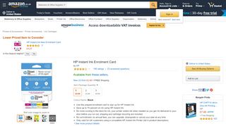 
                            10. HP Instant Ink Enrolment Card: Amazon.co.uk: Office Products