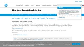 
                            1. HP Instant Ink - Signing In to Your HP Instant Ink Account | HP ...
