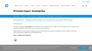 
                            10. HP LaserJet - Setup an HP printer to Cloud Print using the HP Cloud ...
