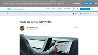 
                            9. HP Latex Knowledge Center - How to add a device to HP PrintOS