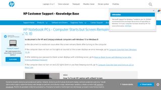 
                            10. HP Notebook PCs - Computer Starts but Screen Remains Blank ...