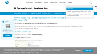 
                            9. HP Notebook PCs - Switching Between Tablet Mode and Desktop ...